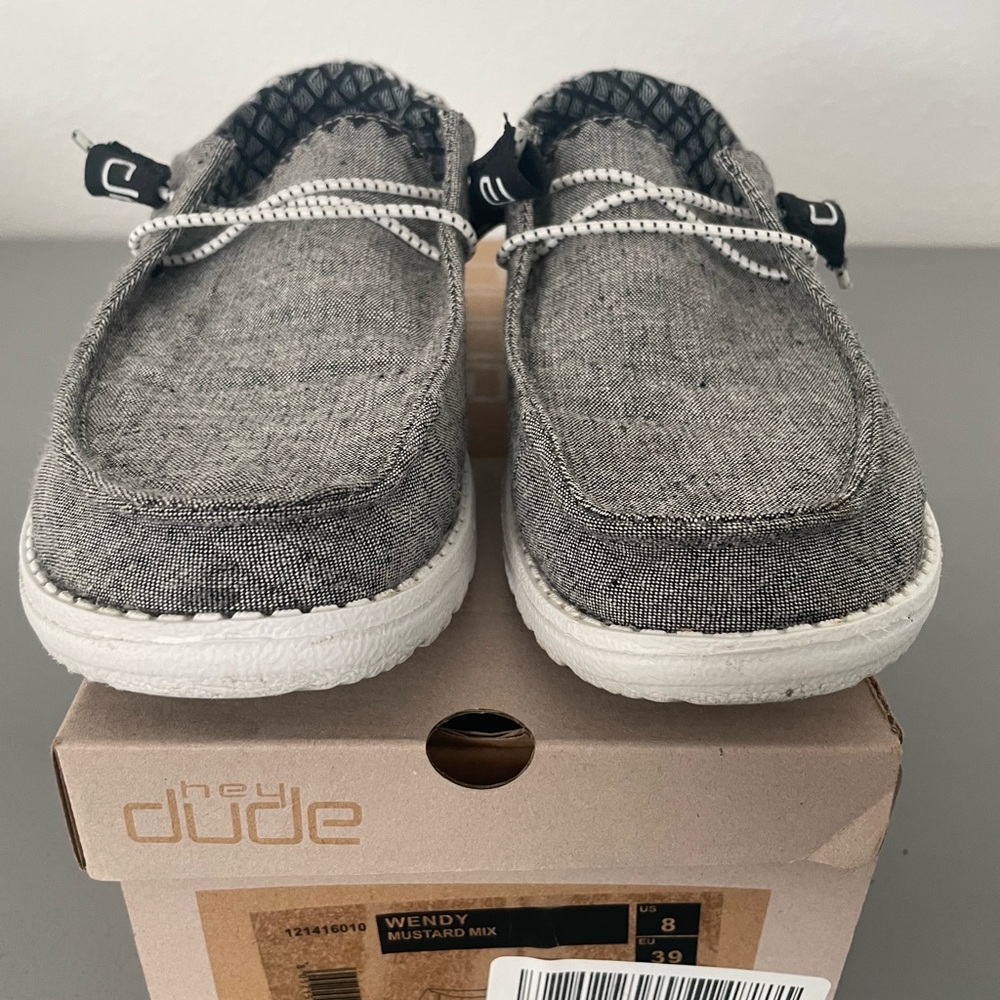 Hey Dude Wendy Chambray Onyx Shoes - Picture 4 of 8